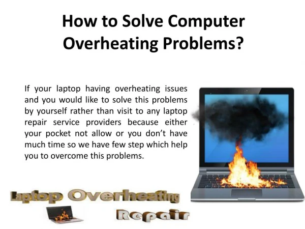 How to solve computer overheating problems? Read/Comment