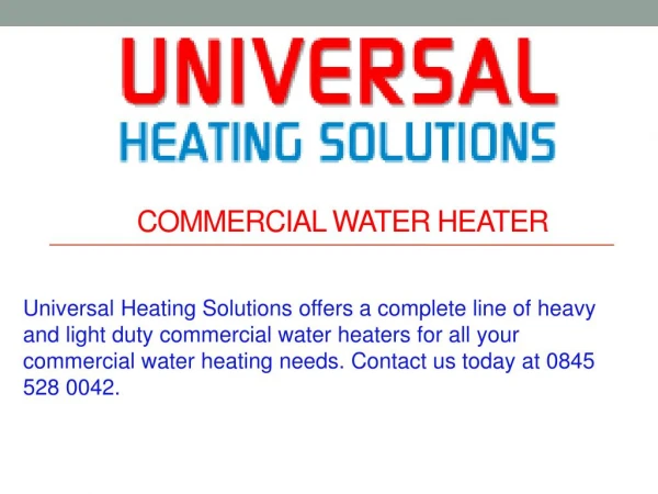 commercial water heater