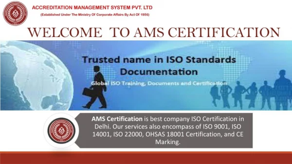 ISO 9001:2005 Certification Service Provider in Delhi- India