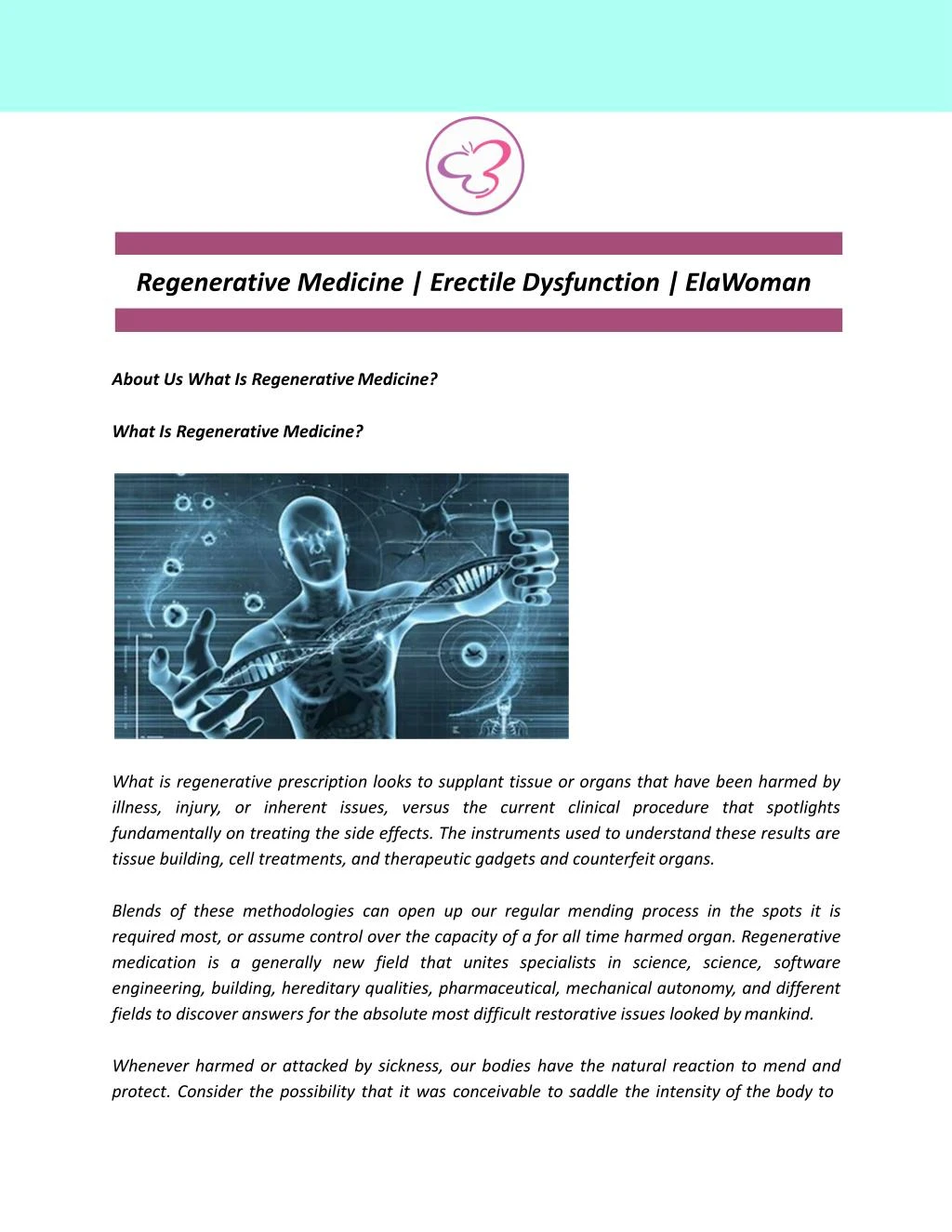 regenerative medicine erectile dysfunction