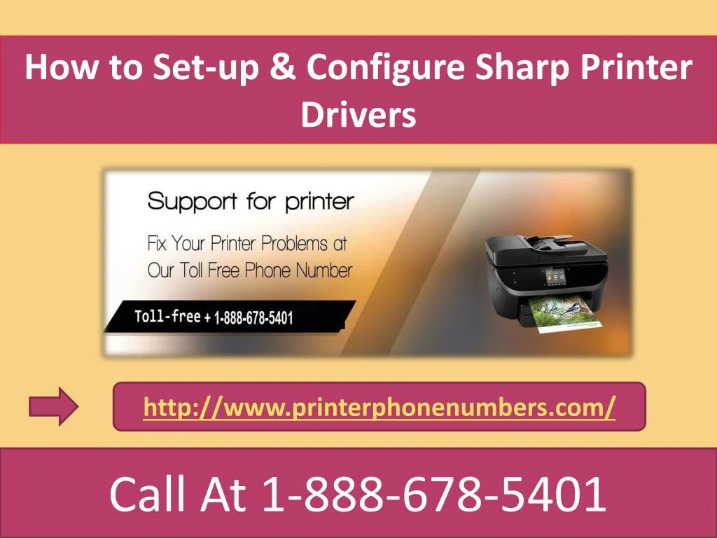 how to set up configure sharp printer drivers
