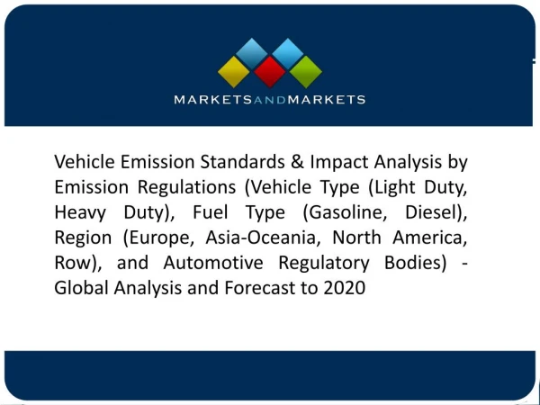 Vehicle Emission Regulations for Passenger Cars and Light-Duty Vehicle Based on European Standards