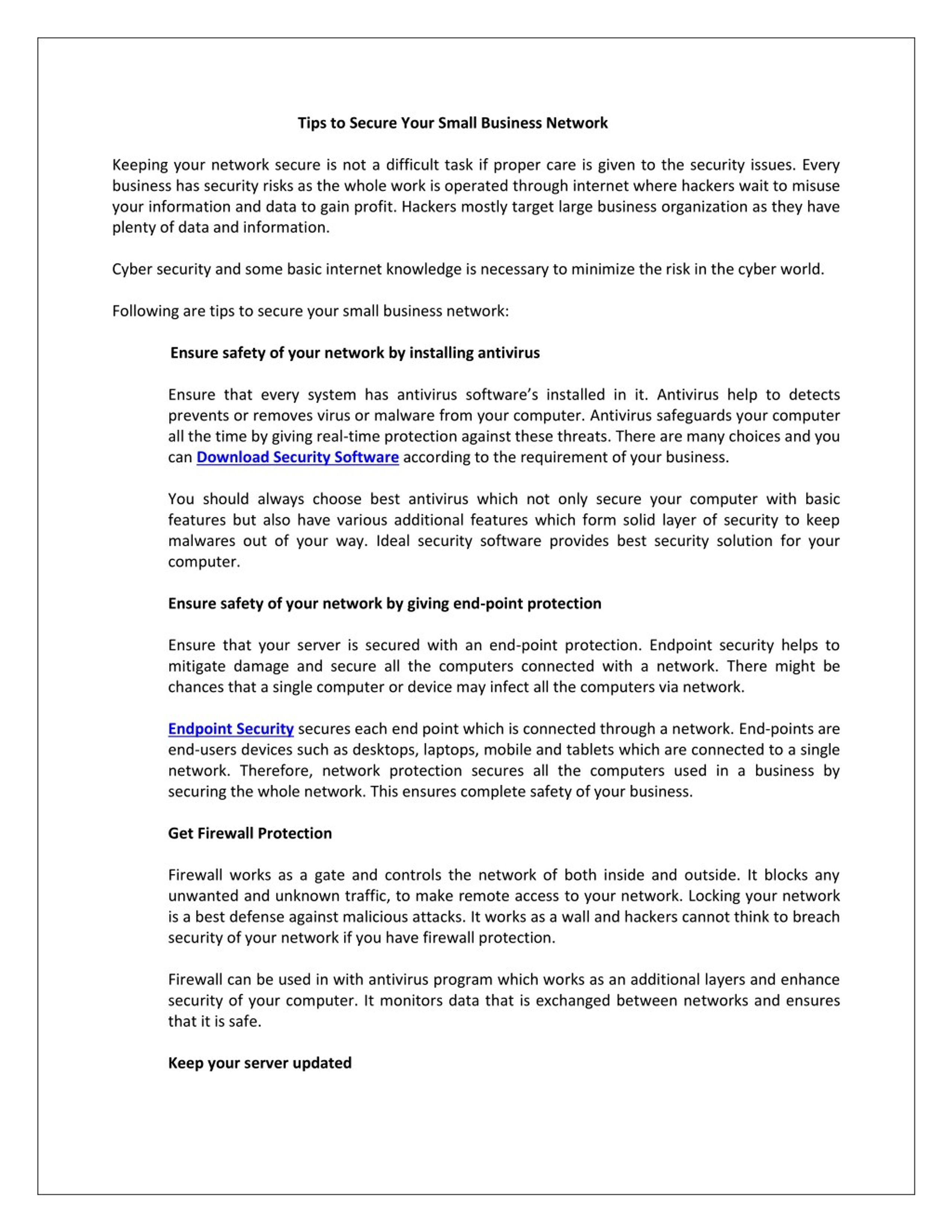 PPT - Tips to Secure Your Small Business Network PowerPoint ...