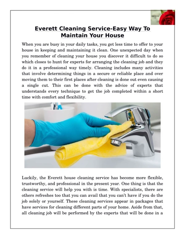 Everett Cleaning Service-Easy Way To Maintain Your House