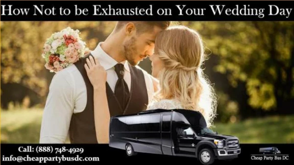 How Not to be Exhausted on Your Wedding Day With Cheap Party Bus