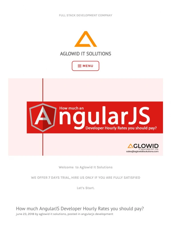 AngularJS Developer Hourly Rates