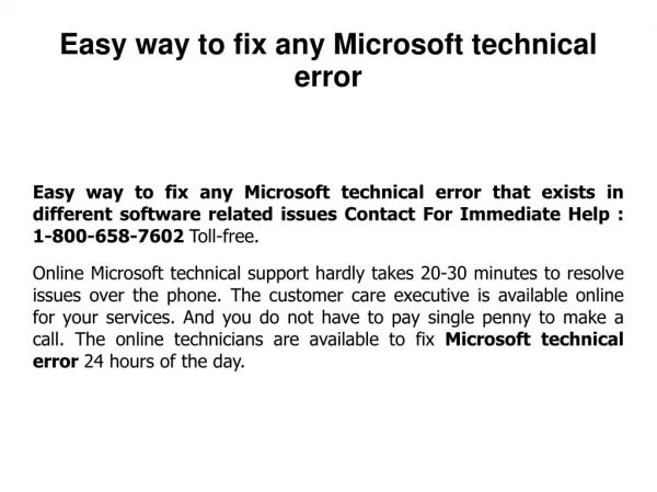 Easy way to fix any Microsoft technical error