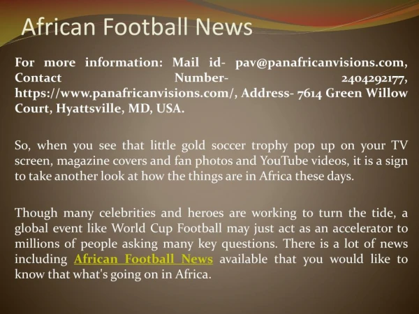 African Football News