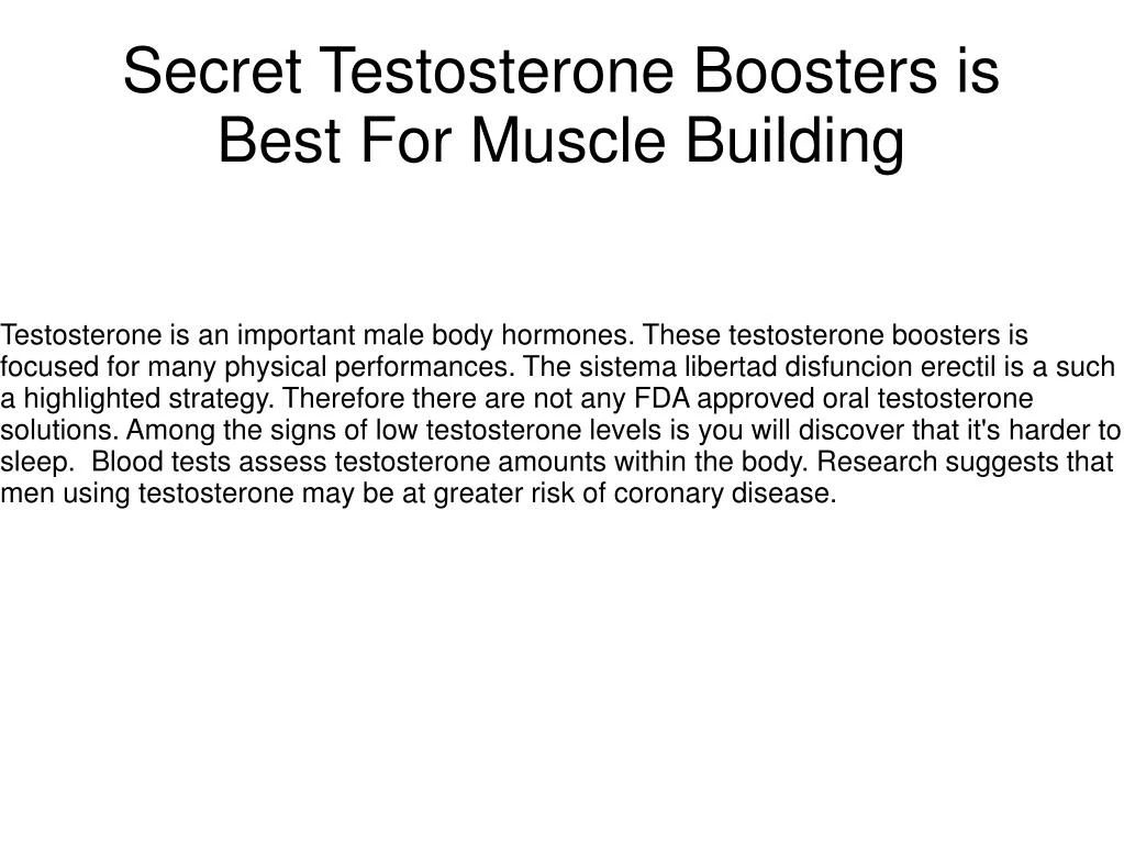 secret testosterone boosters is best for muscle building