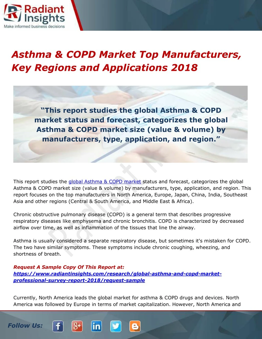 asthma copd market top manufacturers key regions