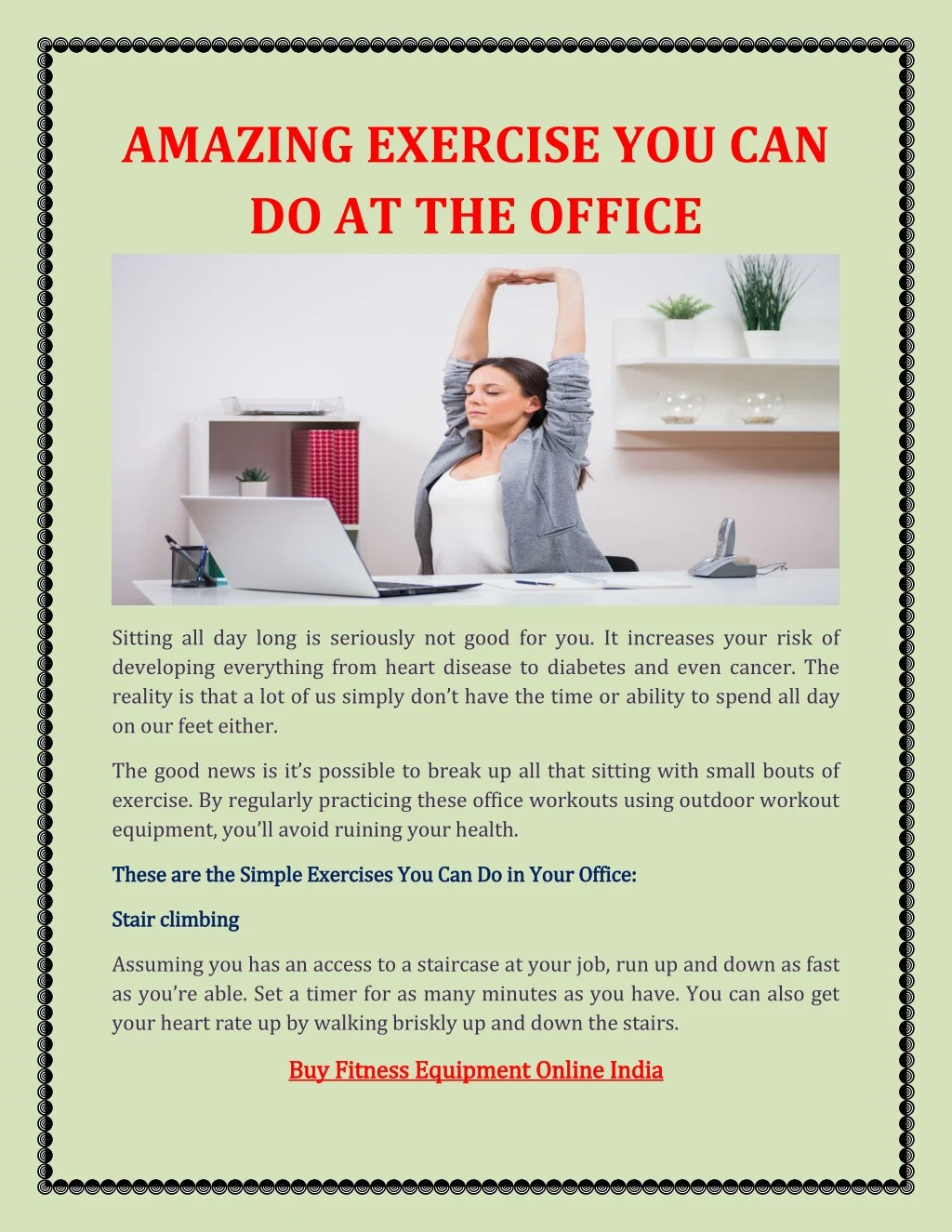 amazing exercise you can do at the office