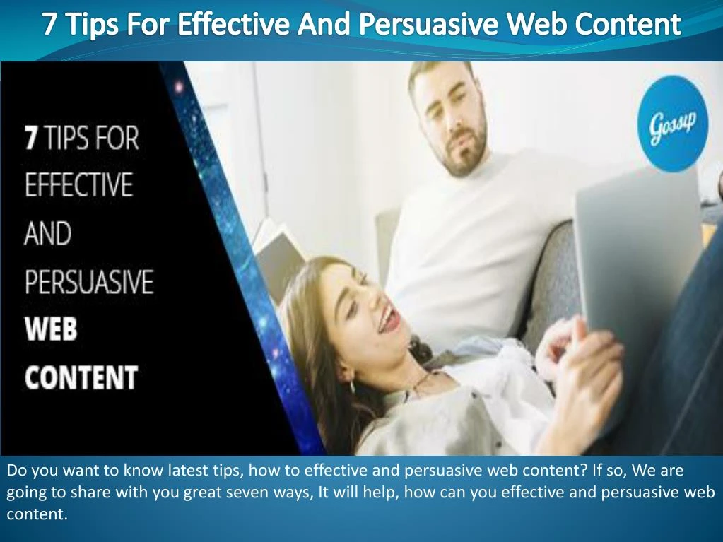 7 tips for effective and persuasive web content