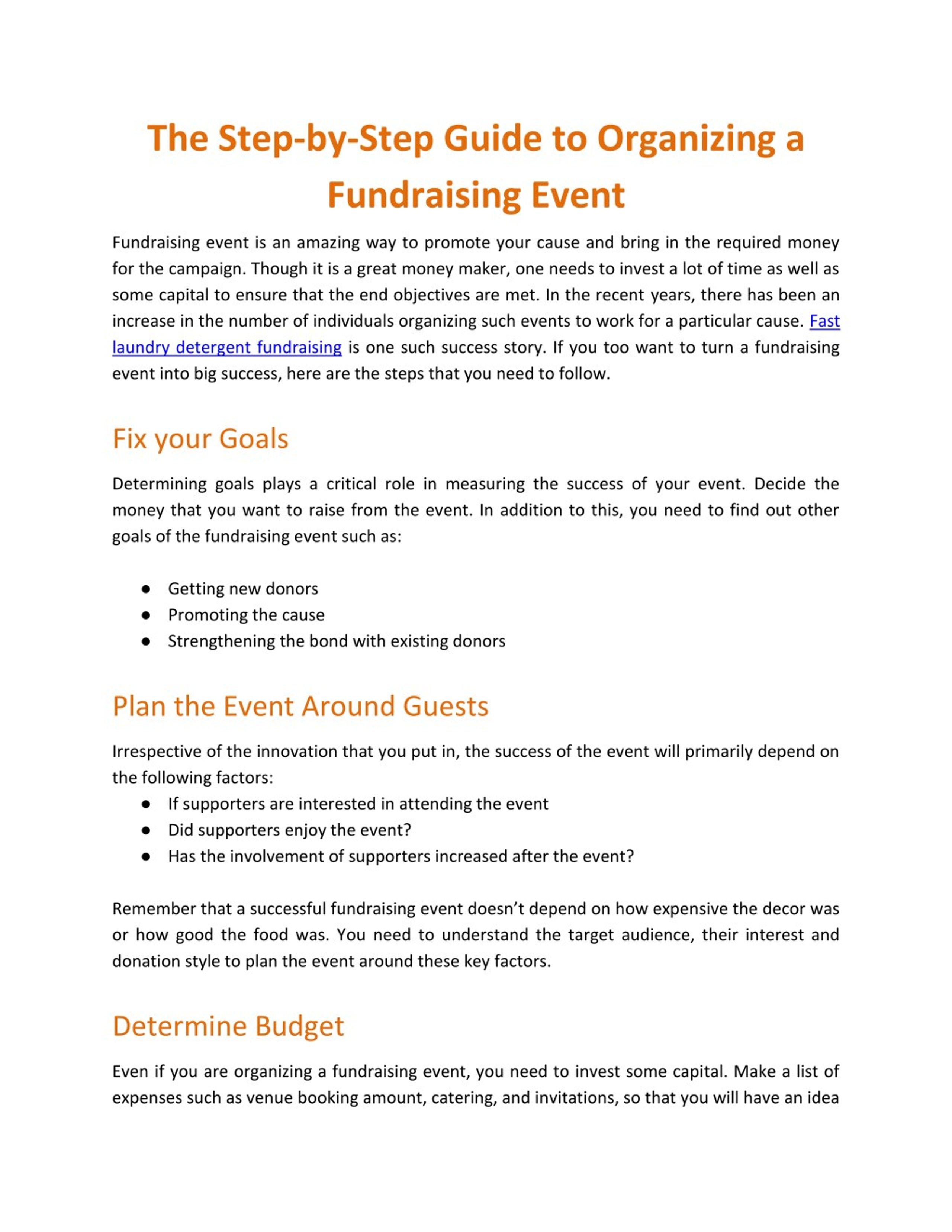 PPT - The Step-by-Step Guide to Organizing a Fundraising Event ...