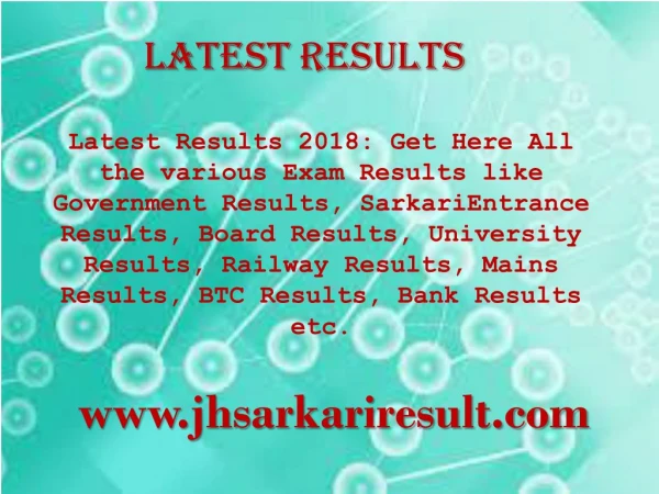 latest results