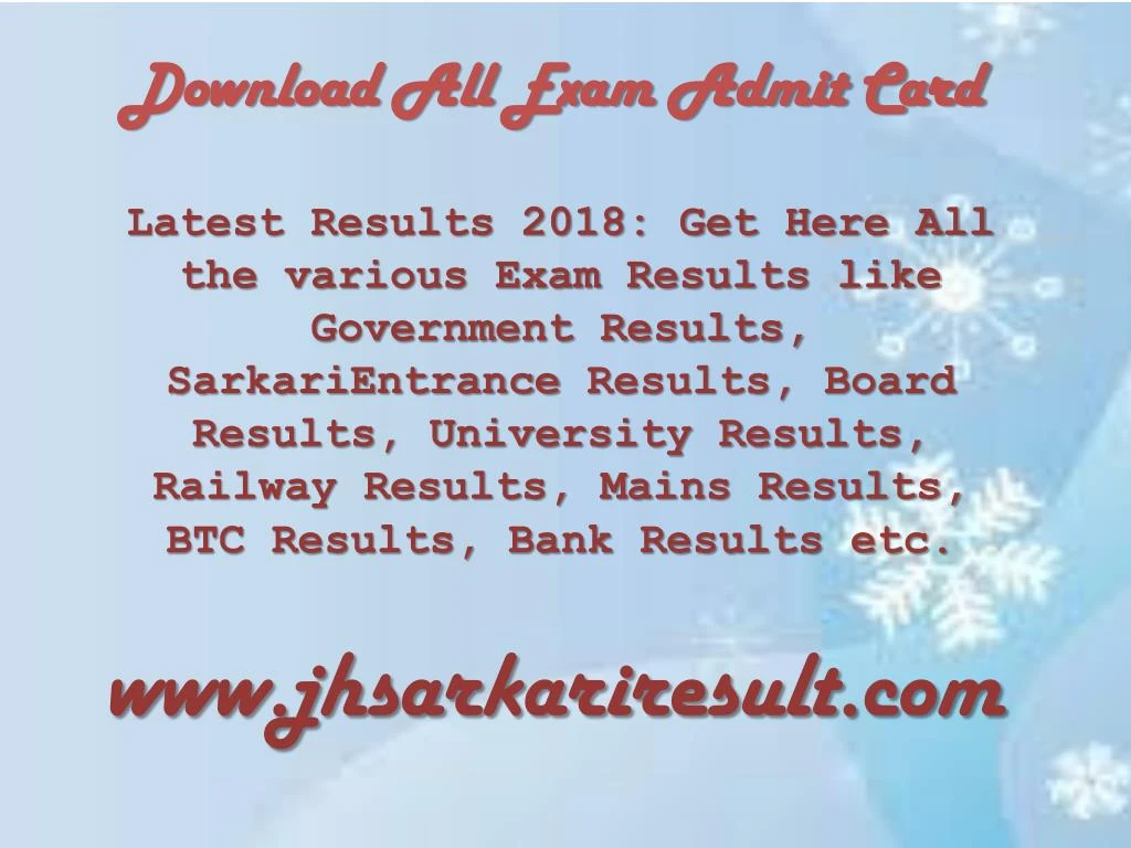 download all exam admit card