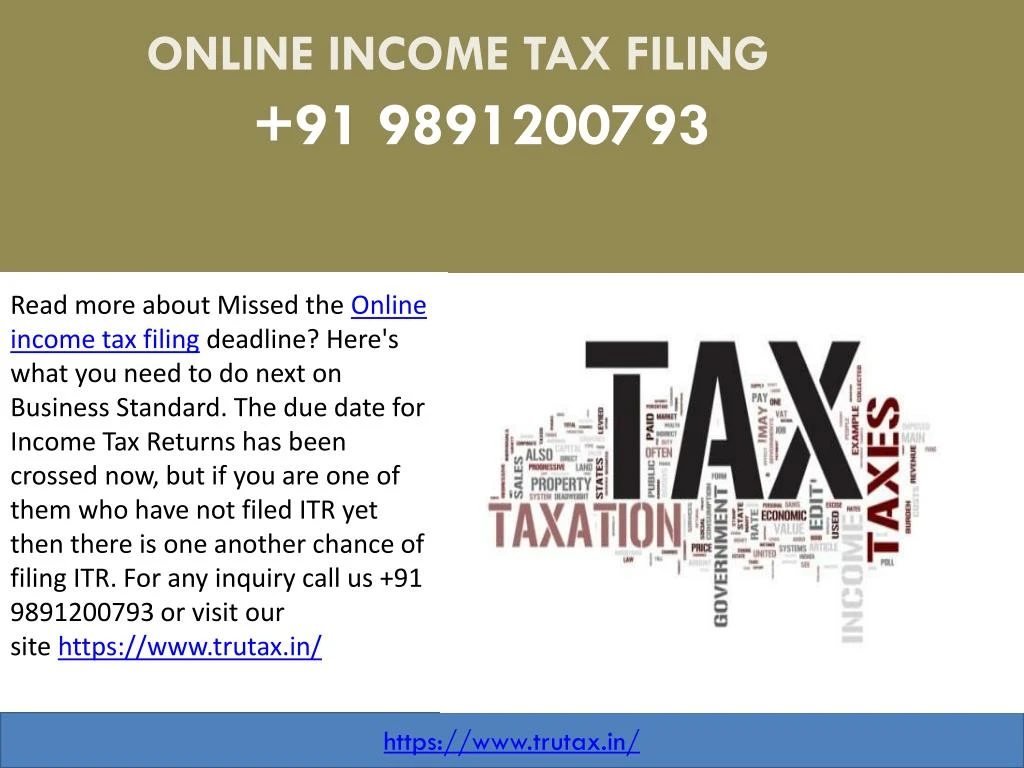 online income tax filing