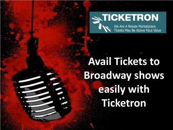 Cheap Concert tickets from Ticketron: