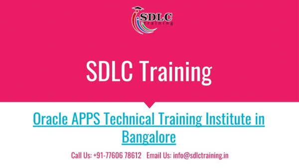 Realtime and Job Oriented Oracle APPS Technical Training in Marathahalli, Bangalore