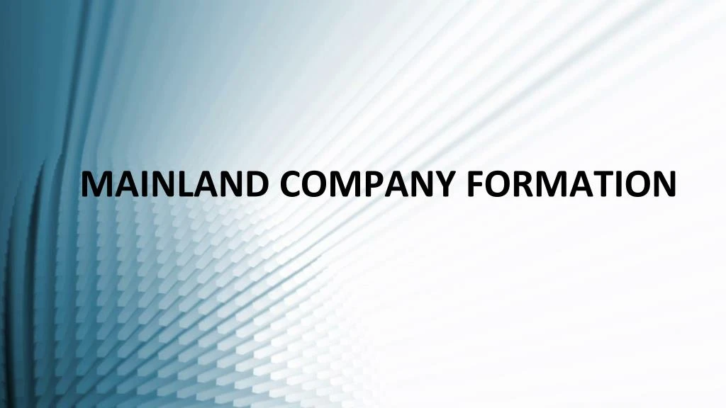 mainland company formation