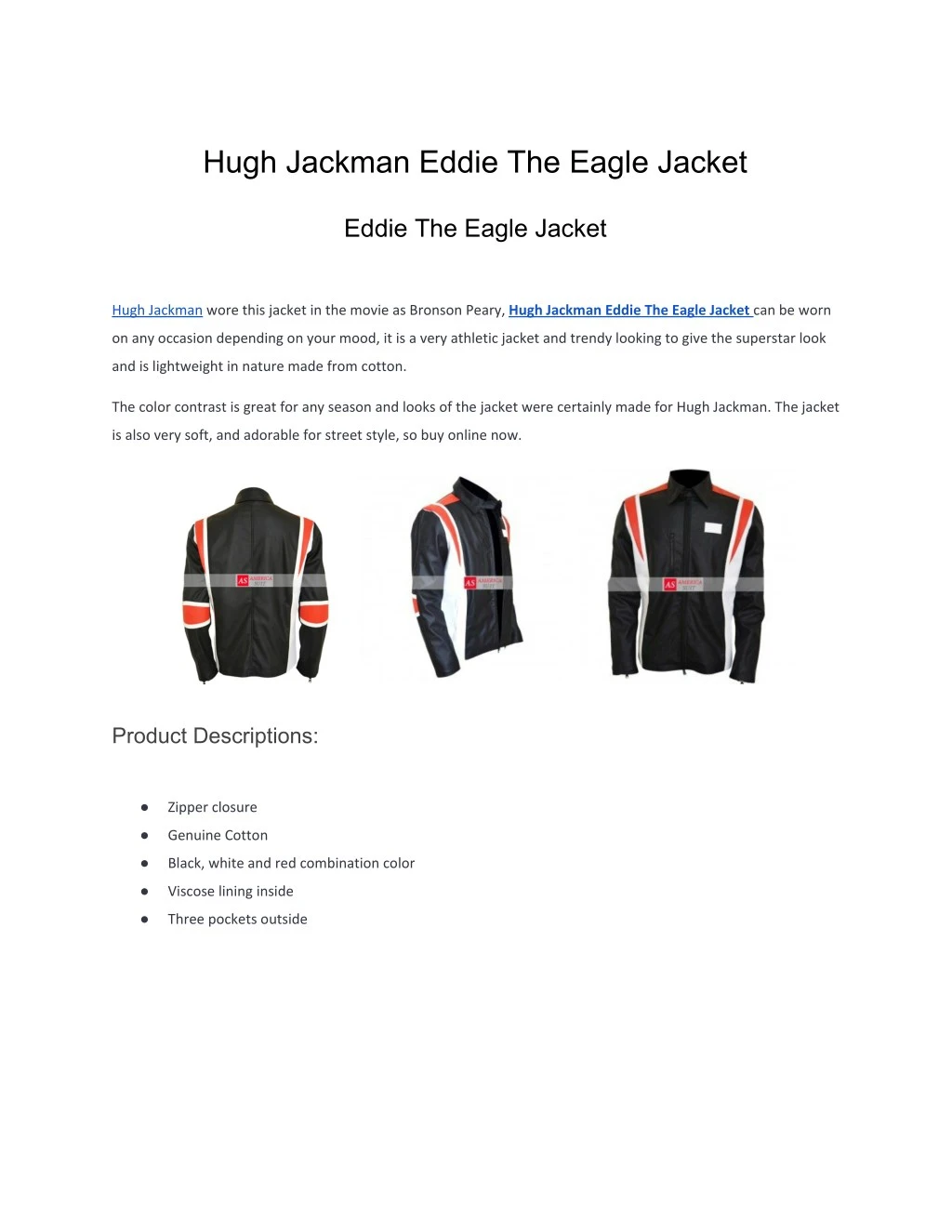 hugh jackman eddie the eagle jacket