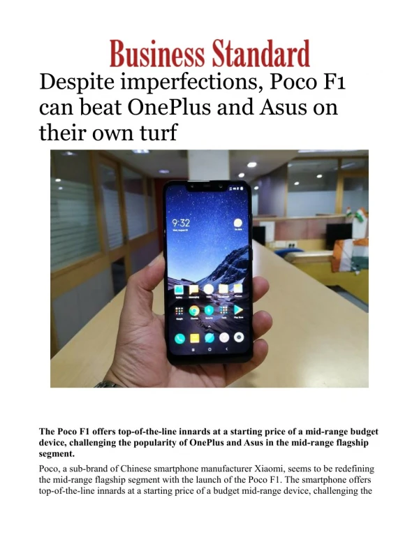 Despite imperfections, Poco F1 can beat OnePlus and Asus on their own turf 