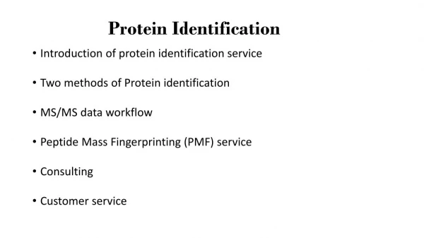 protein identification