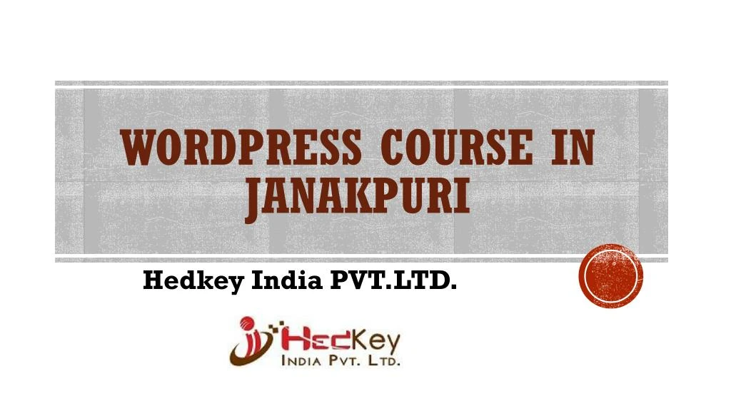 wordpress course in janakpuri