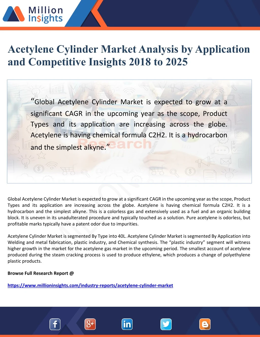 acetylene cylinder market analysis by application