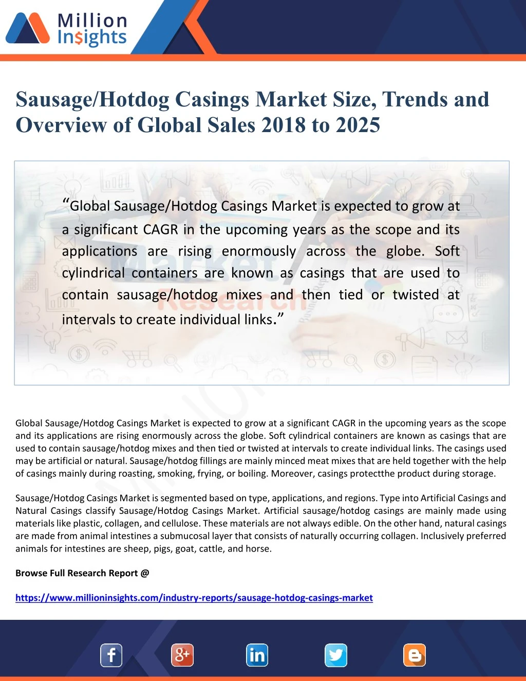 sausage hotdog casings market size trends