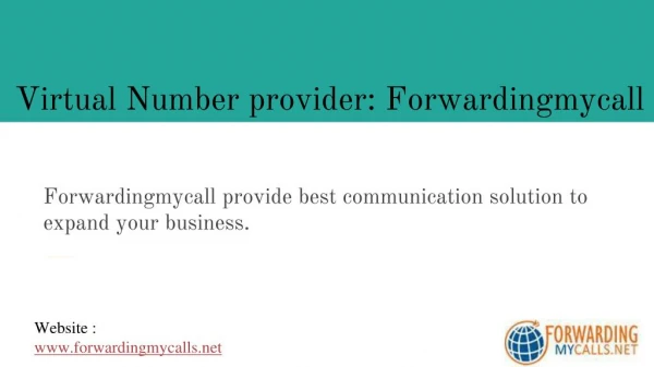 Virtual number provider :Forwardingmycall