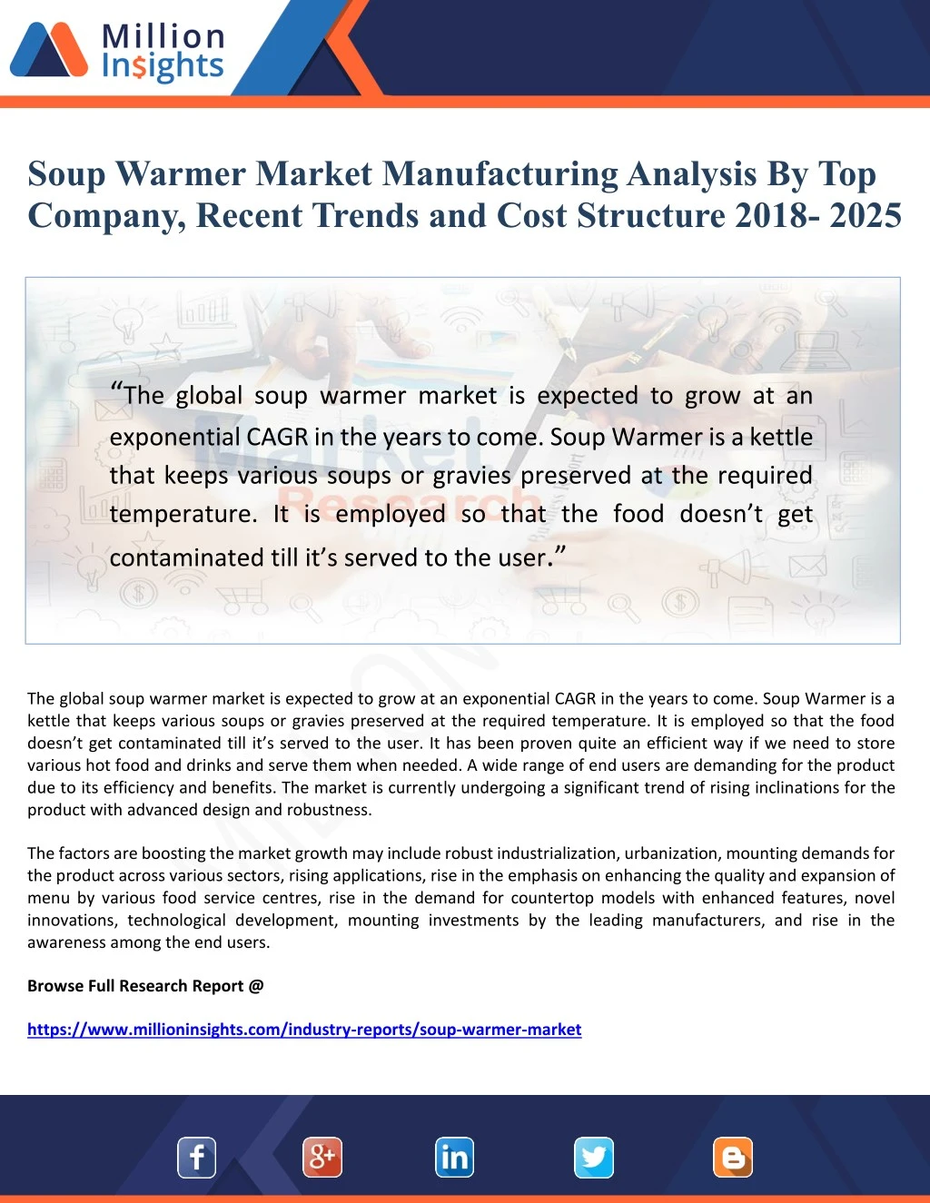soup warmer market manufacturing analysis