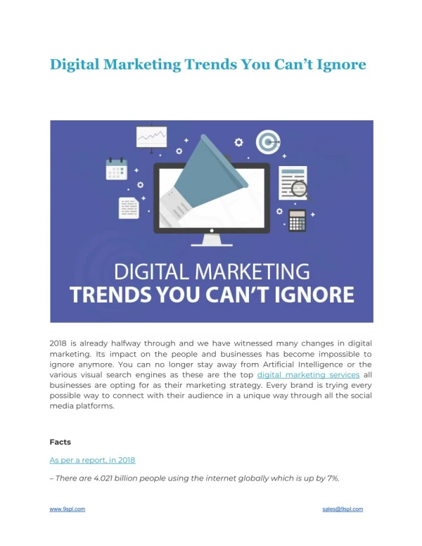 Digital Marketing Trends You Can’t Ignore