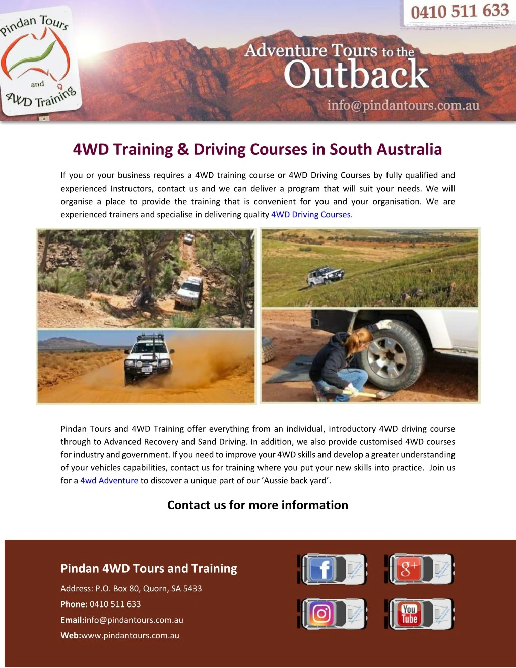 4wd training driving courses in south australia