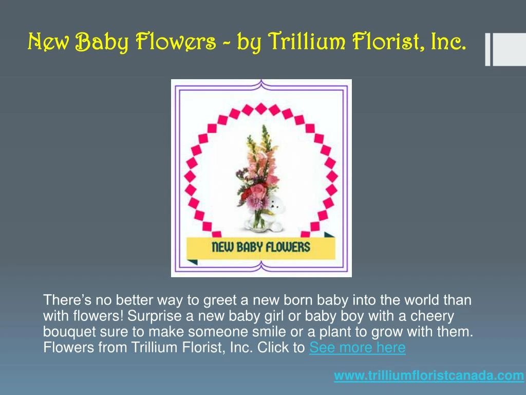 new baby flowers by trillium florist inc