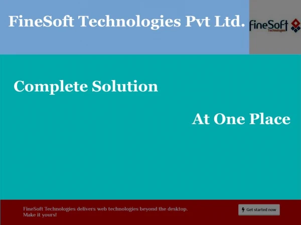 Complete web solution fineSoft technologies