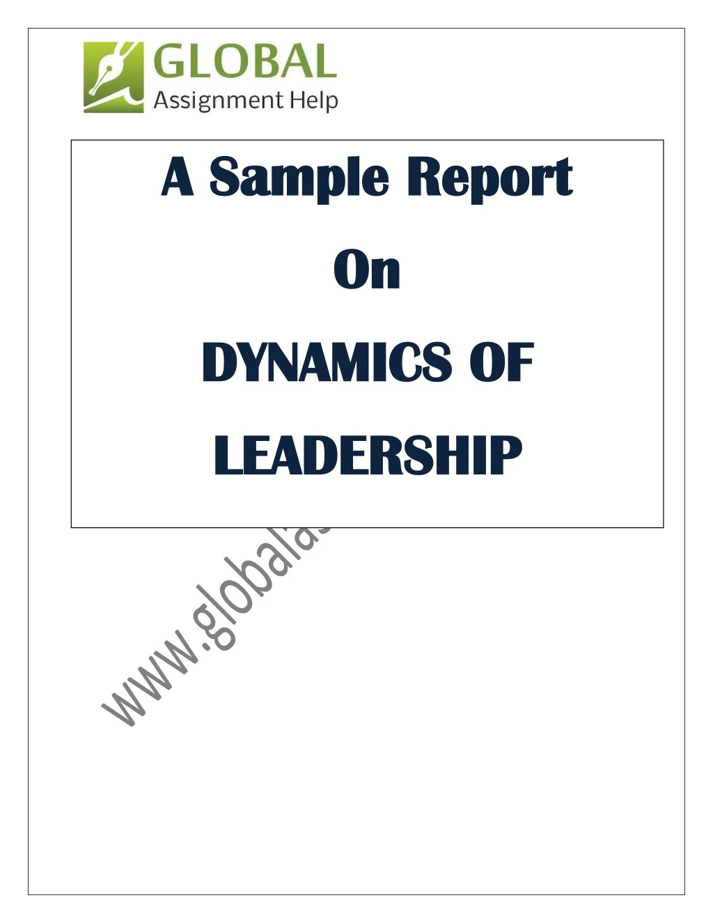 a sample report a sample report