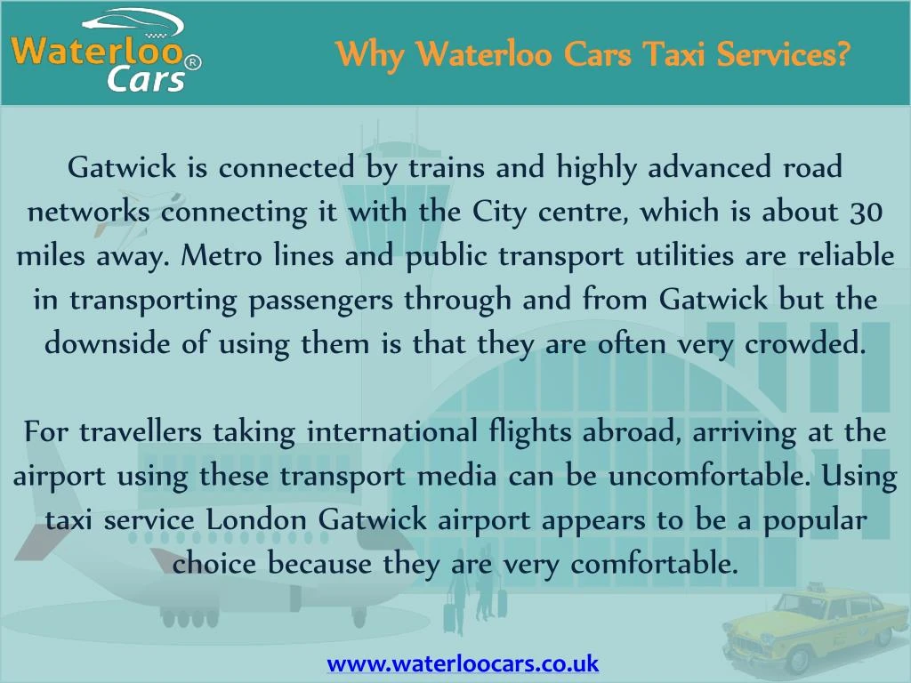 why waterloo cars taxi services