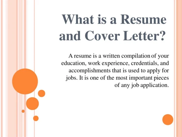 Importance of Resume and Cover Letter