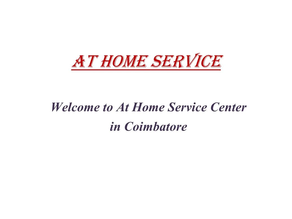 at home service