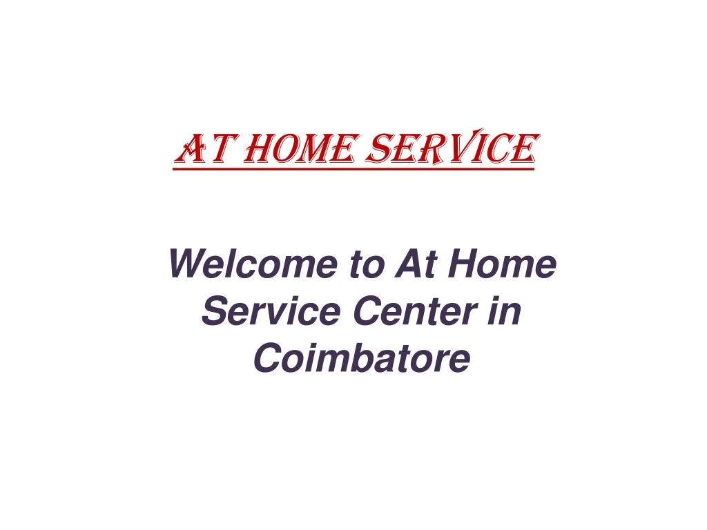 at home service