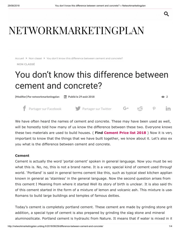 You don’t know this difference between cement and concrete?