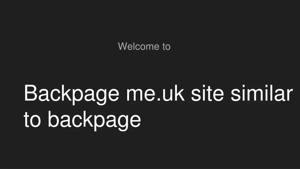 backpage me uk site similar to backpage