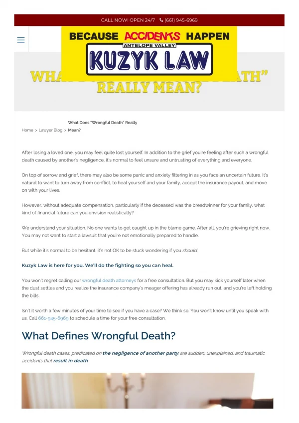 What Does â€œWrongful Deathâ€ Really Mean?