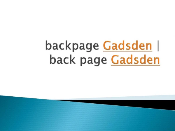 Backpage Gadsden | Back page Gadsden