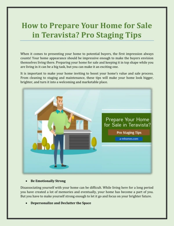 How to Prepare Your Home for Sale in Teravista? Pro Staging Tips