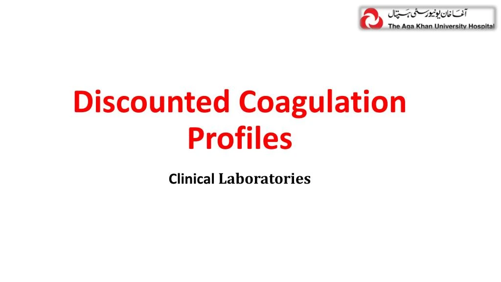 discounted coagulation profiles