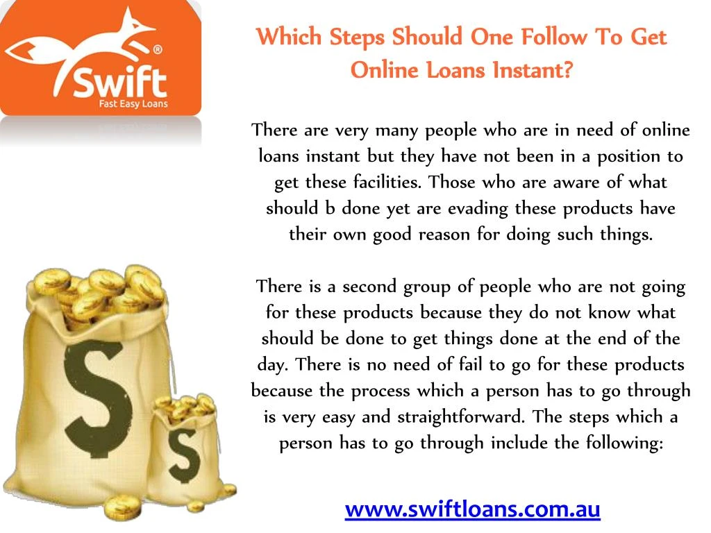 which steps should one follow to get online loans