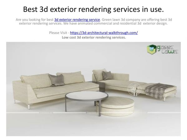 Best 3d exterior rendering services in use.