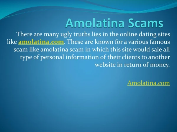 Amolatina Scams | Checkout Reviews For Amolatina