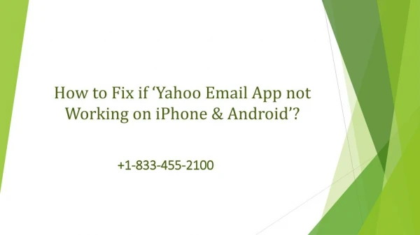 How to fix if ‘Yahoo Email App not working on iPhone & Android’?